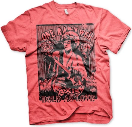 Jimi Hendrix Heren Tshirt -M- Bold As Love Rood