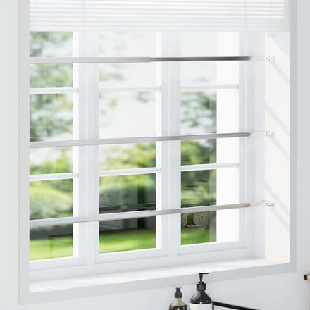 vidaXL - Barrièrestangen - verstelbaar - 3 - st - 710-1200 - mm