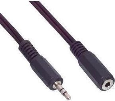 Jack Kabel 3.5mm Stereo Male - Female, 5 meter, Verguld