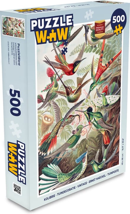 Puzzel Kolibrie - Vintage - Ernst Haeckel - Vogel - Kunst - Natuur - Legpuzzel - Puzzel 500 stukjes