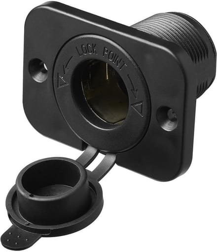 ProPlus Sigarettenaansteker-inbouwdoos - 12V/24V - met afsluitdop - zwart - 29 mm