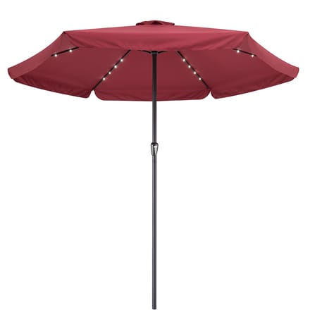 Kingsleeve Parasol - LED-verlichting 330 cm Solar - Rood