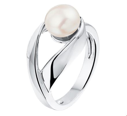 Zilver Gerhodineerde Ring parel 1326623 16.50 mm (52)