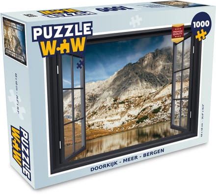 Puzzel Doorkijk - Meer - Berg - Legpuzzel - Puzzel 1000 stukjes volwassenen