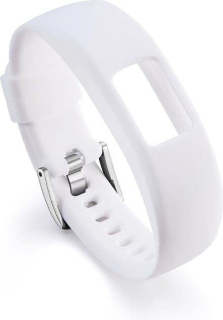 By Qubix - Siliconen sportbandje - Wit - Geschikt voor Garmin Vivofit 4