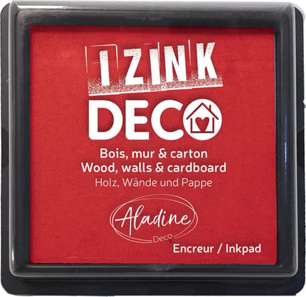Aladine inktkussen rood XL voor knutselen en decoratie - 8x8 cm.