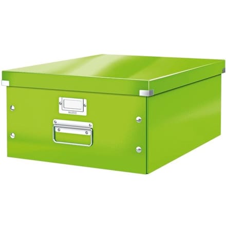 Leitz WOW Click & Store Grote Opbergdoos - 85% Gerecycled Karton - Voor A3 Formaten - 36.9 x 48.2 cm (BxD) - Groen