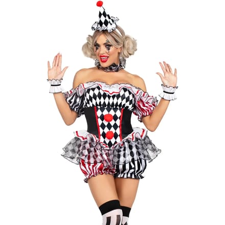 Leg Avenue - Darling Harlequin Kostuum - S - Multicolours