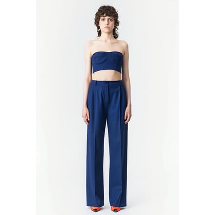 Marcell von Berlin Cropped Bustier Top Twilight Blue Taglia: 38 | Canottiere Outlet | Donna | Blu