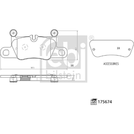 Remblokset FEBI BILSTEIN 175674, achter