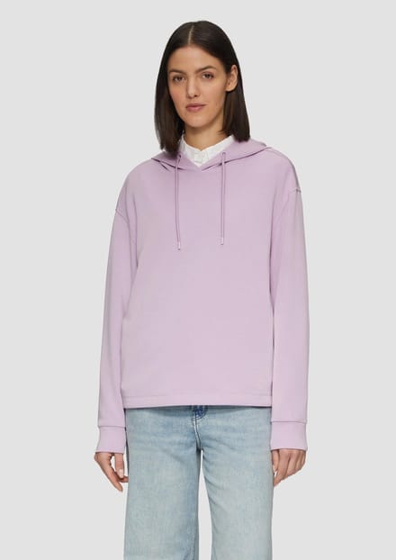 s.Oliver - female - Hoodie van scuba met een relaxed fit