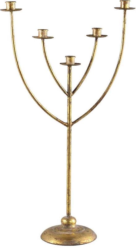PTMD Charles Meervoudige Kandelaar - 34 x 16 x 67 cm - Ijzer - Goud