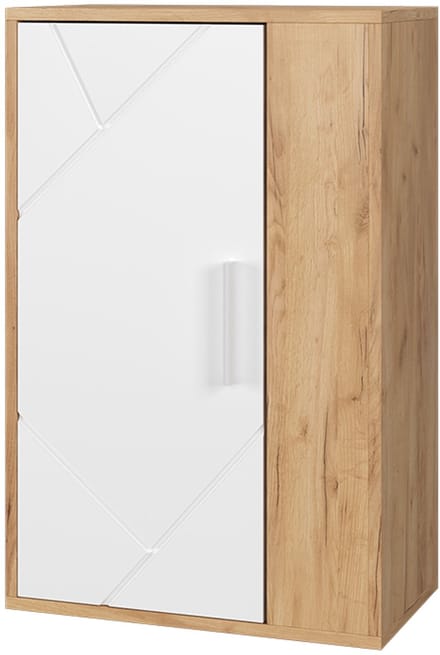 Vicco Berno Wandkast – 50.1 x 78.4 cm met 2 compartimenten Eik goud/wit