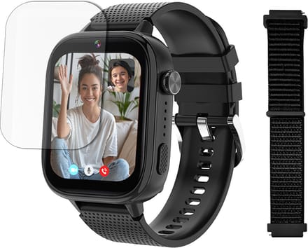 LEROYS - GPS Horloge Kind - Kinder Smartwatch - Android en iOS - Zwart - Incl. Simkaart