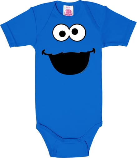 Sesamstraat Koekiemonster Logoshirt baby romper - Logoshirt - 50/56