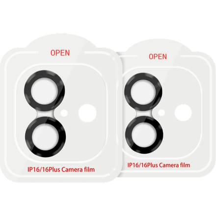 BlueBuilt Apple iPhone 16/16 Plus Camera Lens Protector Aluminium Duo Pack