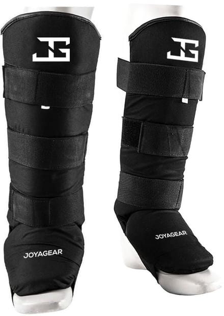 Joyagear Velcro Scheenbeschermers - Katoen - Zwart - M