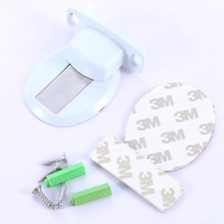Magnetische Deurstoppers - Deurvanger Set - Deur Open Houden - Roestvrij Staal - 1 Stuk - Wit