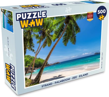 Puzzel Strand - Palmboom - Zee - Eiland - Legpuzzel - Puzzel 500 stukjes