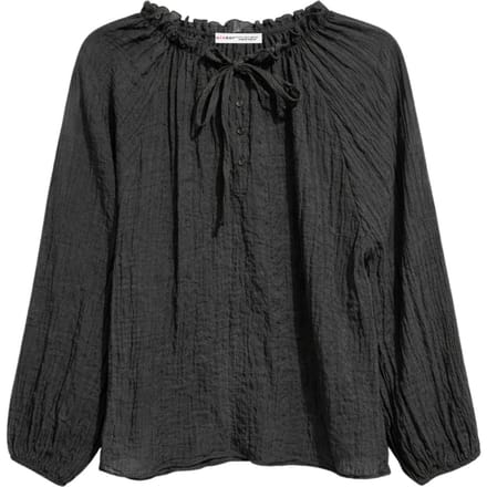 Ronde Hals Blouse met Strikdetail