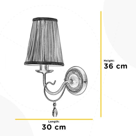 ONLI Delia wandlamp, bronskleurig, 1-lamp, breedte 15 cm