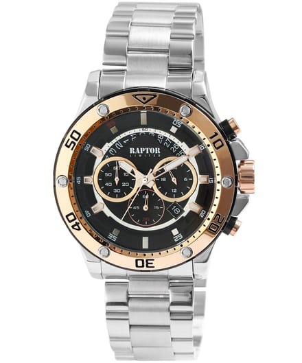 Raptor Herenhorloge roestvrij staal Majid, mineraalglas