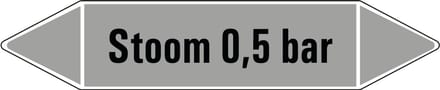 Stoom 0,5 bar leidingmarkering op vel 252 x 52 mm - 3 per vel