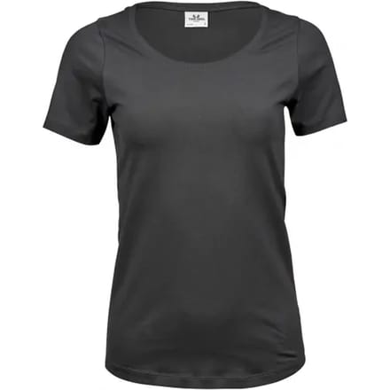 Tee Jays - Dames Stretch T-shirt - Dark Grey (Solid) maat M
