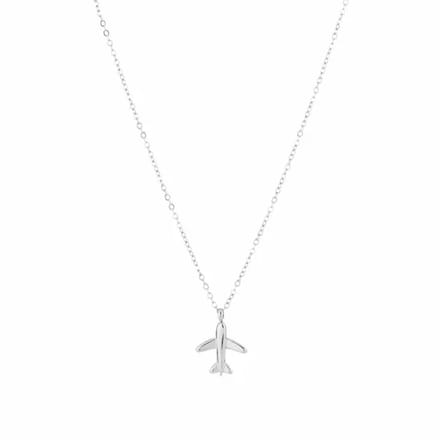 Bijoutheek Collier Vliegtuig Zilver