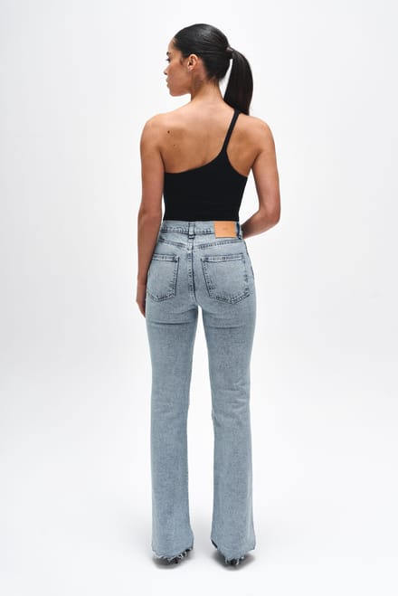 BENU Dames Blauw Grijze Straight Leg Jeans