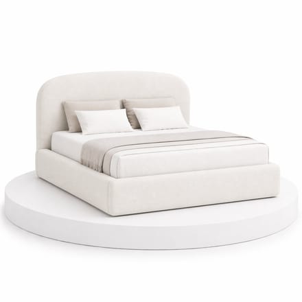 Japandi Bed Shira - 160x200 Compleet - Boxspring met opbergruimte - Off-white - BalBedden