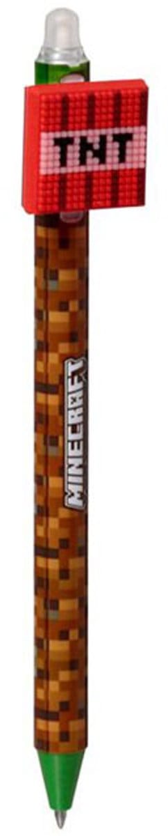 Pen Blauw - Minecraft TNT Block - Uitwisbaar Inkredible - 16.5cm