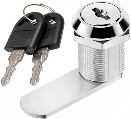 Universeel Kastslot - Meubelcilinder Brievenbus - Veilige Sluiting - Sleutel Ontgrendeling - Diameter 19 mm - Zilver