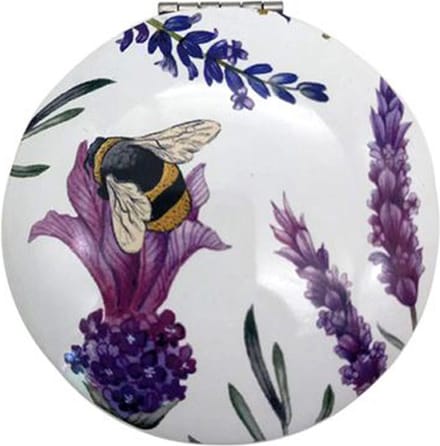 Make Up Spiegeltje Compact The Nectar Meadows Lavendel en Bij - 6,5cm
