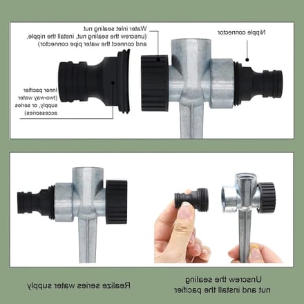 VVGoods - Set van 5 Gazon Sprinkler Spikes met 1/2 Inch Binnendraad en Externe Draad Interface