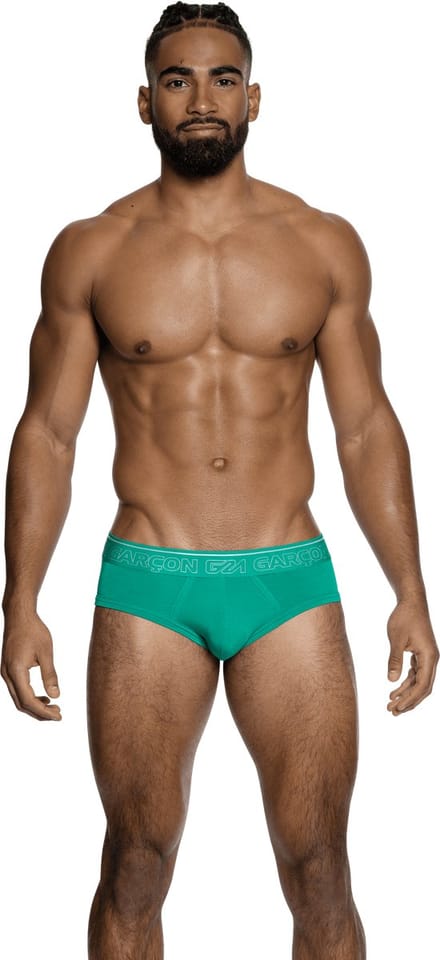 Garçon Brief Courtside Green - MAAT M - Heren Ondergoed - Slip voor Man - Mannen Brief