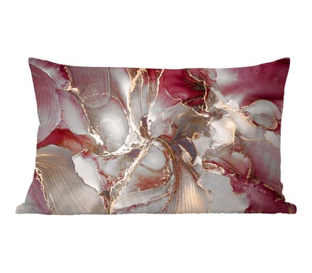 Sierkussens - Kussentjes Woonkamer - 60x40 cm - Goud - Marmer - Paars