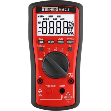 Benning MM 2-2 Multimeter Digitaal CAT III 600 V, CAT IV 300 V Weergave (counts): 6000