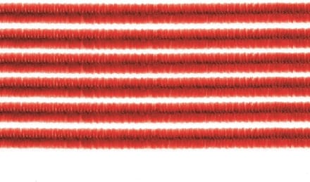 Chenilledraad - 20x - rood - 50 cm - hobby/knutsel materialen