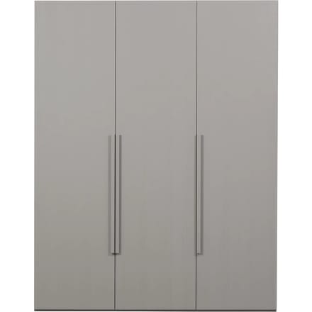 WOOOD Rens Kledingkast 3-Deurs - Noten/Grijs - 210x165x58