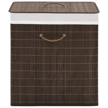 vidaXL - Wasmand - rechthoekig - bamboe - donkerbruin