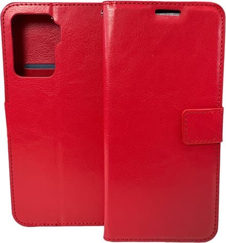 Hoesje Geschikt Voor OPPO A94 5G - Bookcase - 3 Pasjesvakken - Magnetische Sluiting en Standfunctie - Rood - Ar202