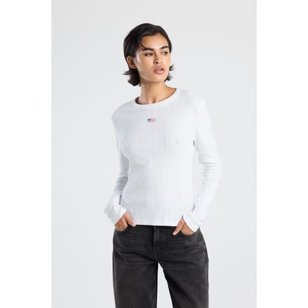 America Today Lisa Zg White Größe: M | Longsleeves Outlet | Damen | Weiß
