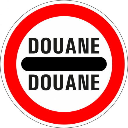 Douane sticker, F10 100 mm