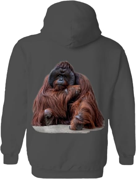 Orangoetan Wisdom Beyond Words - Orangutan The Coloured House Hoodie S
