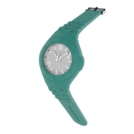 TOO LATE - siliconen horloge - MASH UP LORD REG - Ø 40 mm - emerald green