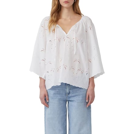 Blouse met Engelse borduur voor dames QS