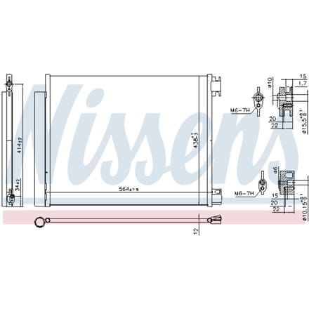 Condensator, airconditioning NISSENS 941060