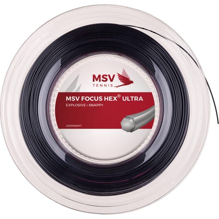 MSV Focus-HEX Ultra Rol Snaren 200m-Zwart