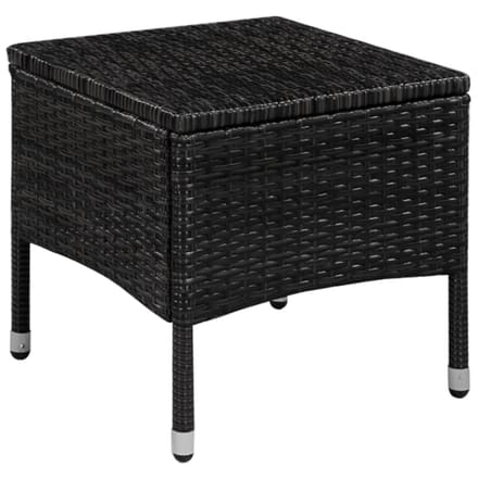 vidaXL - 3-delige - Bistroset - poly - rattan - zwart